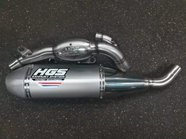 HGS Avgassystem 4T Triumph TF250X 24-.. Steel end cap - Motocross 4-takt helsystem - 460-TF-224-CSG - 1
