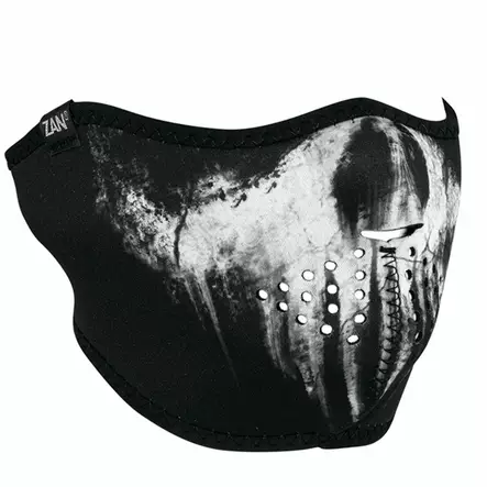 ZanHeadgear neoprenmask, half, Skull Ghost - Hjälmhuvor och balaclavas - WNFM409H - 1