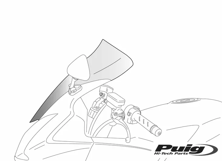 Puig Vindskydd Touring Yamaha Fjr1300 01-05', rök - MC Vindrutor - 33-1281H - 1