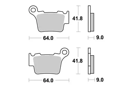Sbs Bromsklossats Racing Sintered - Motocross bromsbelägg - 23-791RSI - 1