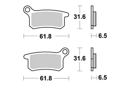 Sbs Bromsklossats Sintered Offroad - Motocross bromsbelägg - 23-783SI - 1