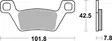 SBS Bromsklossats Racing Sintered 945RSI - MC Bromsbelägg - 23-945RSI - 2