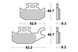 SBS Bromsklossats Sintered Offroad 835SI - MC Bromsbelägg - 23-835SI - 1