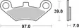 SBS Bromsklossats Sintered Offroad 914SI - MC Bromsbelägg - 23-914SI - 1