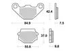 Sbs Bromsklossats Sintered Offroad - Motocross bromsbelägg - 23-546SI - 1