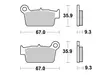 Sbs Bromsklossats Sintered Offroad - Motocross bromsbelägg - 23-790SI - 1