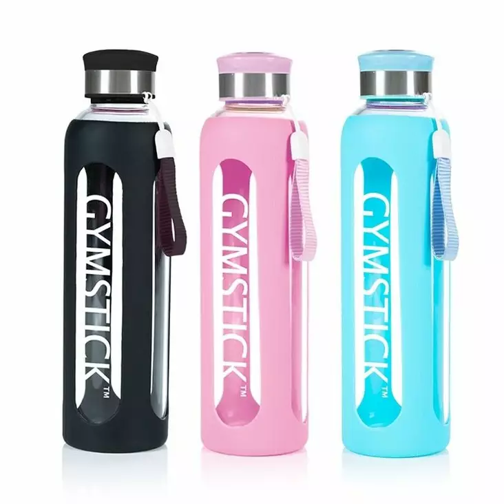 Gymstick Glass Water Bottle 0,6L - Drickflaskor och Shakers - GS61143-PI - 1