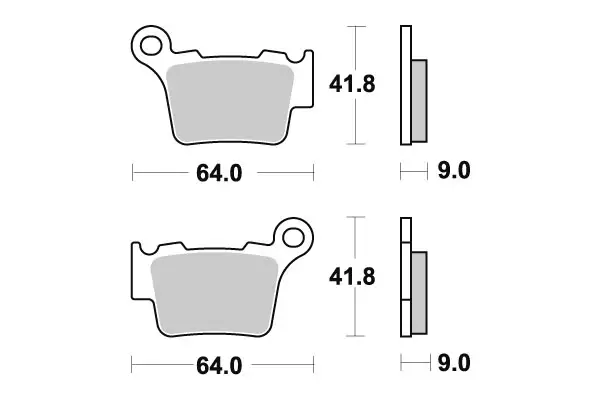 Sbs Bromsklossats Racing Sintered - Motocross bromsbelägg - 23-791RSI - 1