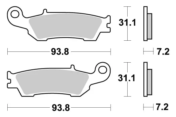 Sbs Bromsklossats Racing Sintered - Motocross bromsbelägg - 23-840RSI - 1
