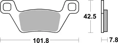 SBS Bromsklossats Sintered 945SI - MC Bromsbelägg - 23-945SI - 2