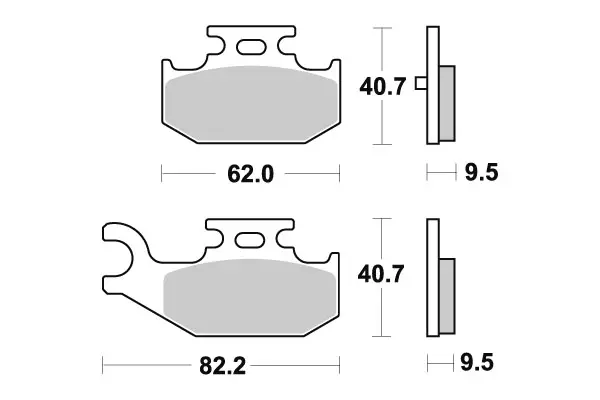 SBS Bromsklossats Sintered Offroad 816SI - MC Bromsbelägg - 23-816SI - 1