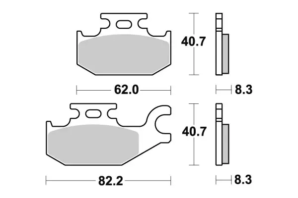 SBS Bromsklossats Sintered Offroad 835SI - MC Bromsbelägg - 23-835SI - 1