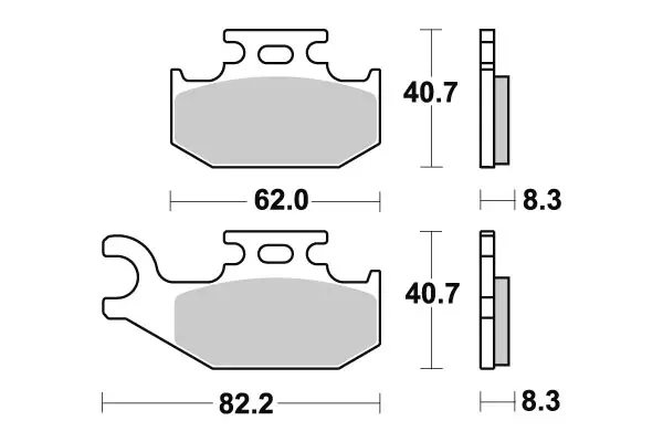 SBS Bromsklossats Sintered Offroad 836SI - MC Bromsbelägg - 23-836SI - 1