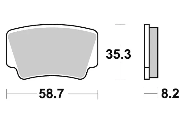 SBS Bromsklossats Sintered Offroad 867SI - MC Bromsbelägg - 23-867SI - 1