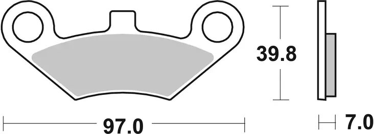 SBS Bromsklossats Sintered Offroad 914SI - MC Bromsbelägg - 23-914SI - 1