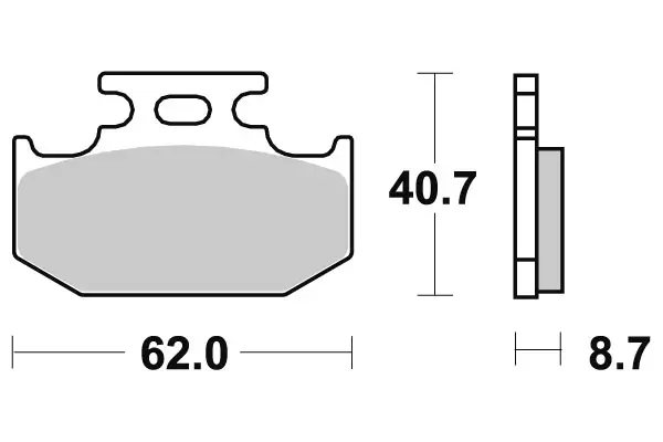 Sbs Bromsklossats Sintered Offroad - Motocross bromsbelägg - 23-632SI - 1