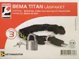 BEMA Låspaket Titan KLASS 3 2,5m RING, HÖLJE, LÅS HL-3 - Kättingar - 492-09725K - 1