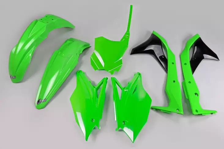 UFO Plastkit 5-delar KX250F OEM 999 2018- OEM 2020 - Motocross plastsats - 650-K225-999AK - 1