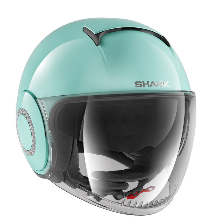 Öppnä hjälm Shark Nano Swarowski, cyan - MC öppningsbara och öppna hjälmar - HE2828EGRN-L - 1