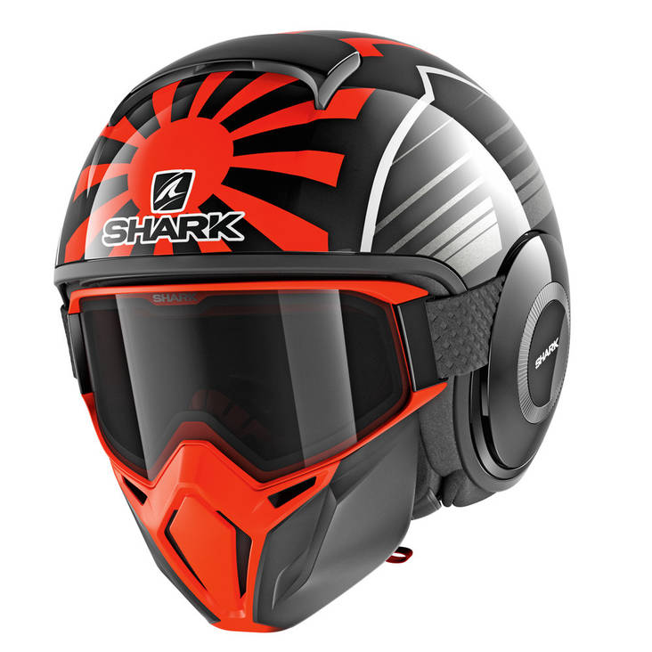 MC- hjälm Shark Street Drak Zarco Malaysian GP, svart/röd - MC öppningsbara och öppna hjälmar - HE3315EKOA-L - 1
