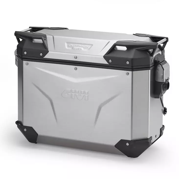 Givi Trekker Outback EVO alum. side-case left, 37 ltr, sold without lock - MC Bakväskor - 321-OBKEV37AL - 1