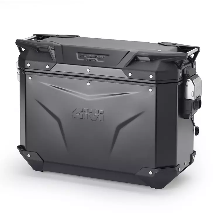 Givi Trekker Outback EVO Black alum. side-case left, 37 ltr, sold without lock - MC Bakväskor - 321-OBKEV37BL - 1