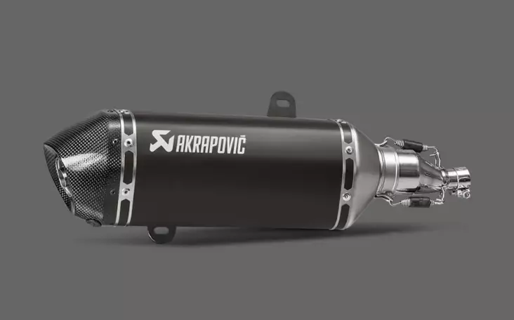 Akrapovic Slip-On Line (SS) GTS125/150 I.E Super 2021- - MC Avgasrör - 461-VE125SO2-HZBL - 1