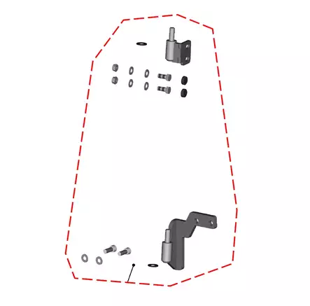 DFK Lås- och Dörrstoppserie Höger Polaris Ranger 570 Midsize 2022-> - Reservdelar för DFK-värmehyttar - 723-32S09U02-50PKM - 2