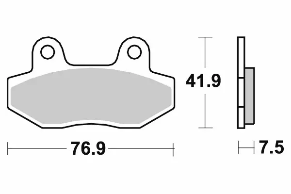 SBS Bromsklossats HM Scooter 200HM - MC Bromsbelägg - 23-200HM - 1