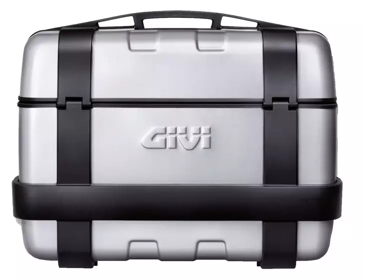 Givi Trekker 33 lit toppbox/sidoväska aluminium finish m svart, toppöppning - MC Sidoväskor - 321-TRK33N - 1