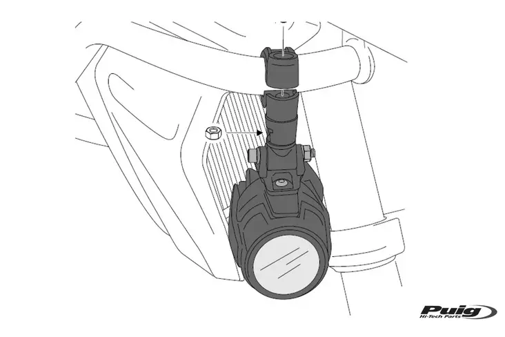 Puig Foco Auxiliar Homologado Recambio 3489N C/Negro - MC Motorbågar - 33-20815N - 1