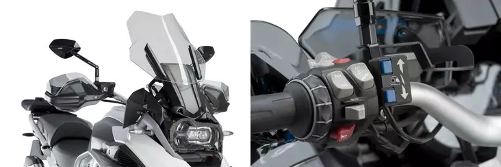 Puig Metallisk höjdjusterings elektronisk mekanism Ers Bwm R1200 - MC Vindrutor - 33-9718N - 1