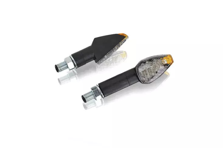 Puig Turn Light Peak Short Black Leds Homologated - MC Blinkers - 33-4491N - 1