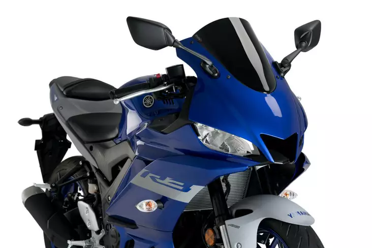 Puig Vindskydd R-Racer Yamaha Yzf-R3 19', svart - MC Vindrutor - 33-3737N - 1