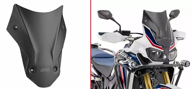Givi Låg vindruta, mattsvart, 40x31 cm, Honda CRF1000L Africa Twin (2016-2019) - MC Vindrutor - 323-D1144BO - 1