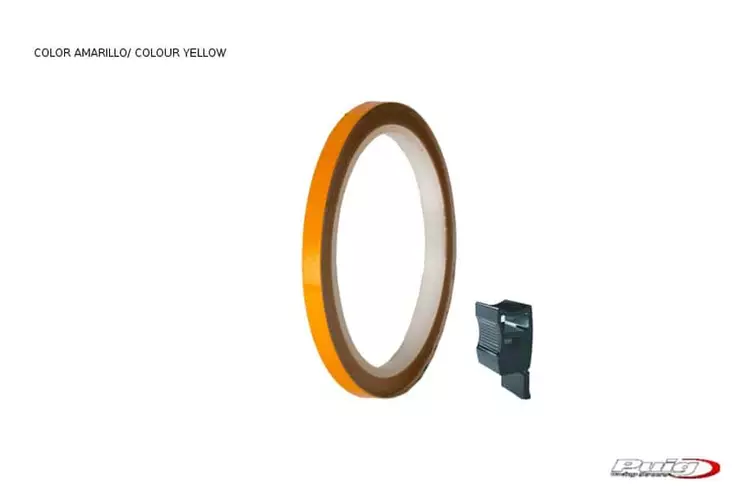 Puig Rim Strip 6 Meters+Aplicator C/Yellow Fluorescent - MC Fälgtejp - 33-4542O - 1