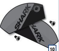 Shark Evoline 3 metal side cover - Hjälmtillbehör - FX9155P - 1