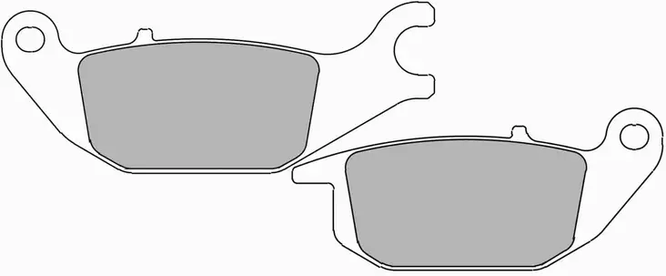 Ferodo brombklossats Platinum, taakse: Honda CBR125R/XL125, Yamaha YZF-R15 - MC Bromsbelägg - 236-FDB2143P - 1