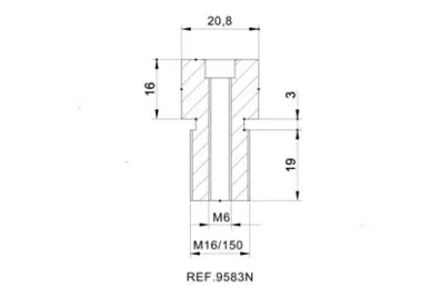 Puig Adapter Rear Mirror Hi-Tech Iv Modelos Yamaha - MC Speglar - 33-9583P - 1