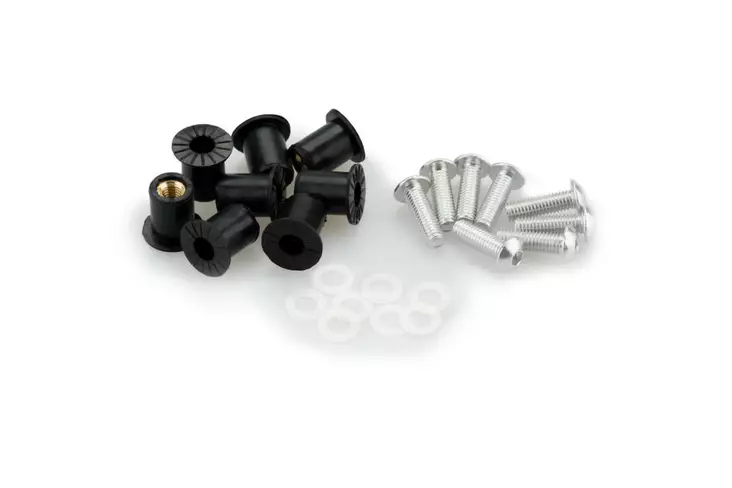 Puig Screw Kit C/Silver - MC Vindrutor - 33-0957P - 1