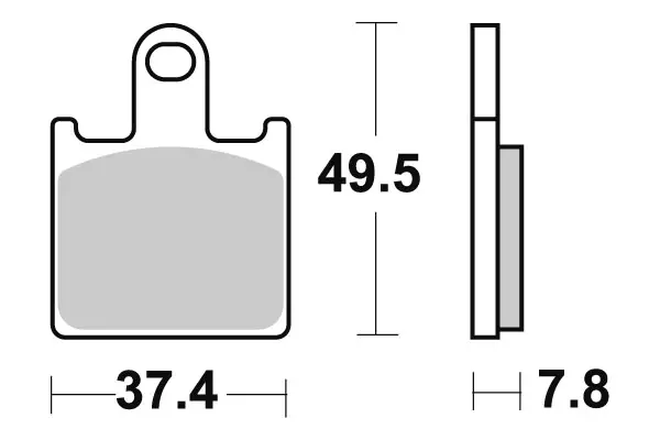 SBS Bromsklossats Evo Sinter 838SP - MC Bromsbelägg - 23-838SP - 1