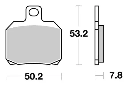 SBS Bromsklossats Carbon Tech Bak 730RQ - MC Bromsbelägg - 23-730RQ - 1