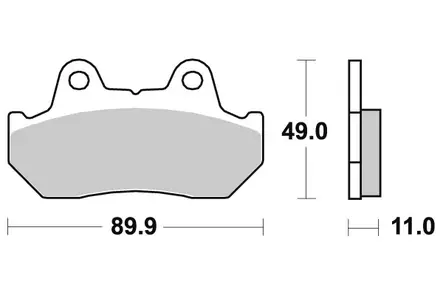 SBS Bromsklossats Sintered 542HS - MC Bromsbelägg - 23-542HS - 1