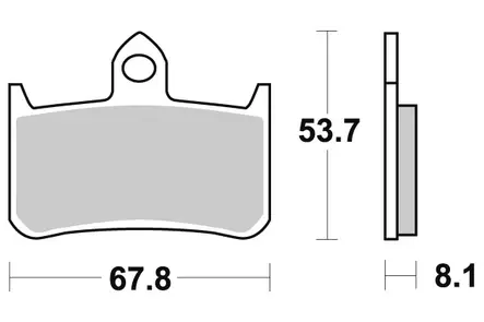 SBS Bromsklossats Sintered 622HS - MC Bromsbelägg - 23-622HS - 1