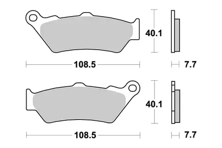 SBS Bromsklossats Sintered 674HS - MC Bromsbelägg - 23-674HS - 1