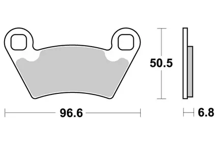 SBS Bromsklossats Sintered Atv 800ATS - MC Bromsbelägg - 23-800ATS - 1