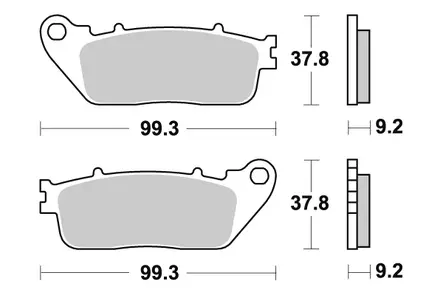 SBS Bromsklossats Sintered Bak 862LS - MC Bromsbelägg - 23-862LS - 1