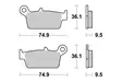 SBS Bromsklossats Carbon Silver 604CS - MC Bromsbelägg - 23-604CS - 1