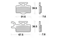 SBS Bromsklossats Carbon Silver 752CS - MC Bromsbelägg - 23-752CS - 1