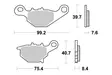 SBS Bromsklossats Carbon Silver 820CS - MC Bromsbelägg - 23-820CS - 1